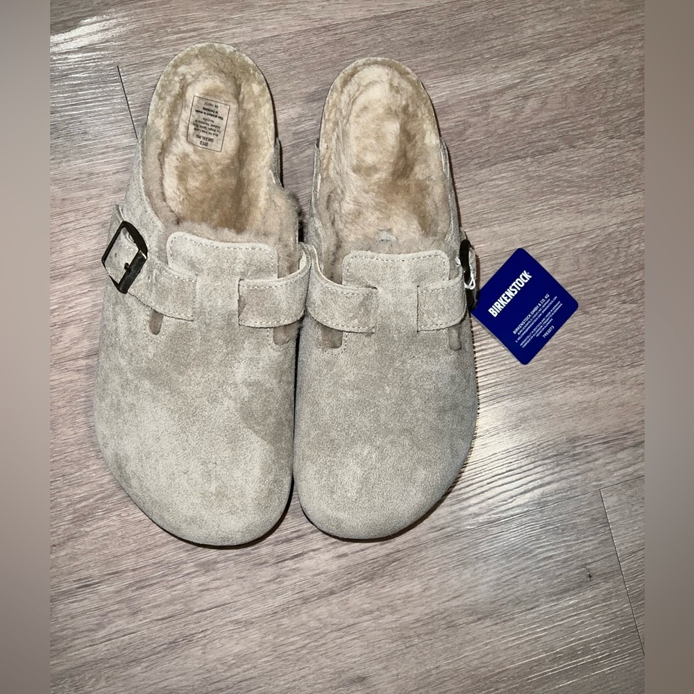 Birkenstock boston genuine shearling lined clogs mens sz 43/10 brand new